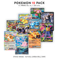 10 Pokemon Ultra Rare Card Lot - V, Gx, ex, Assorted Variety - No Duplicates
